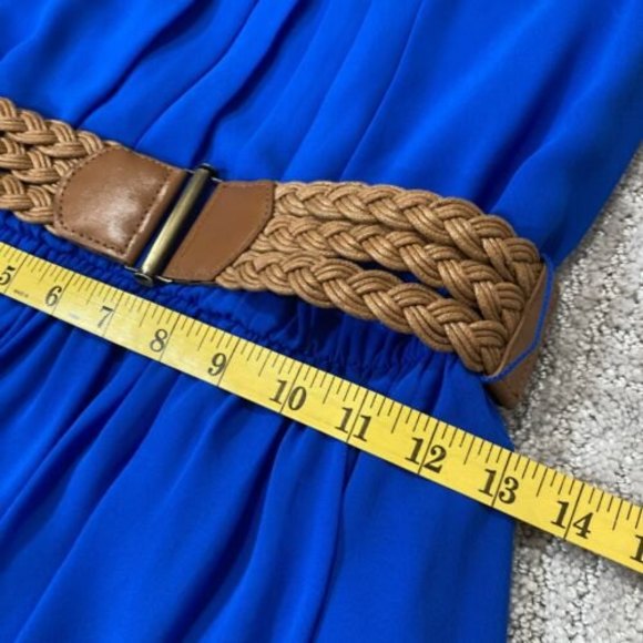 Scoop Neckline Dress W/ Woven/Elastic IN San Francisco Blue Soft - Picture 9 of 10